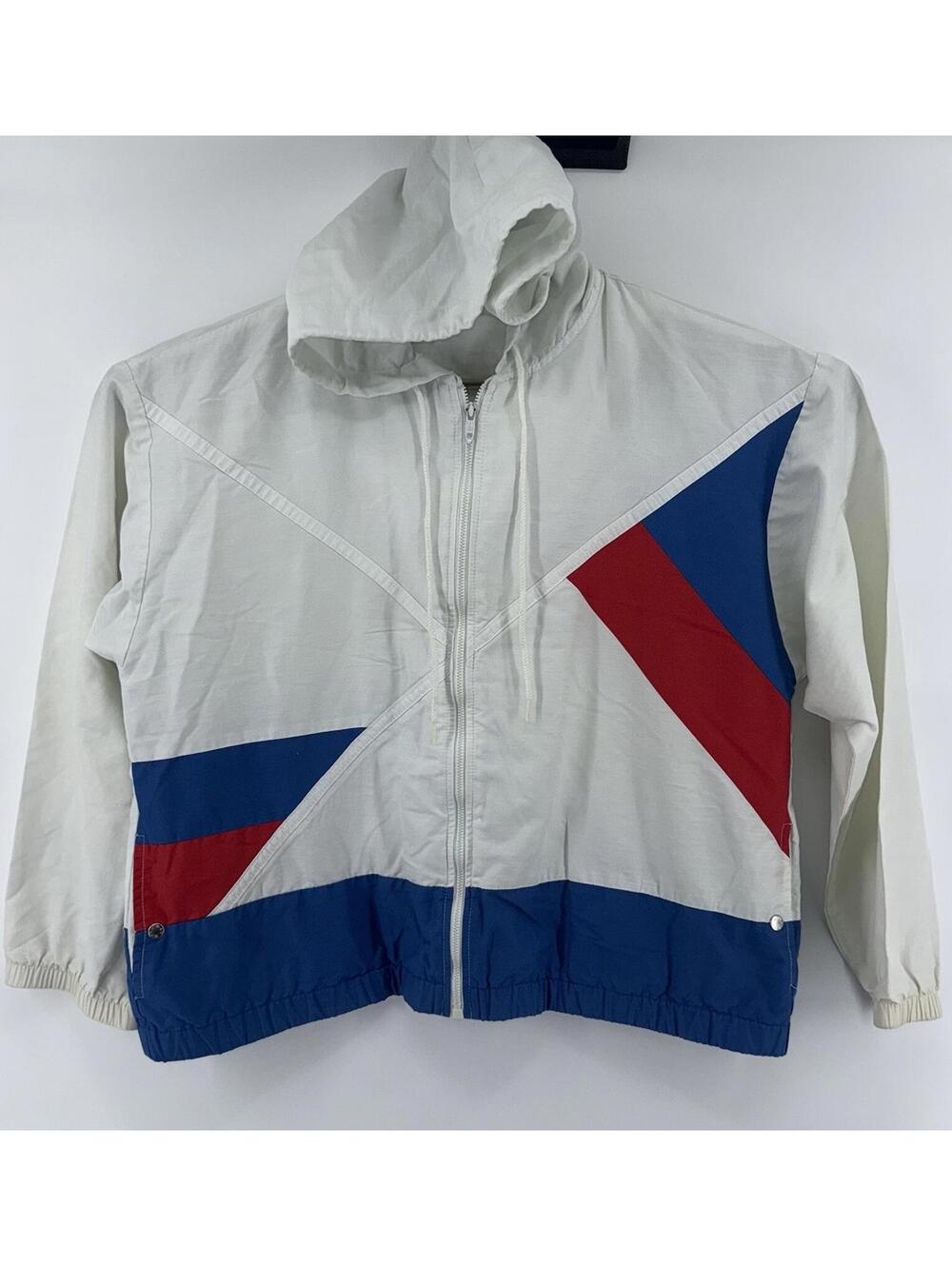 Bay Club by Catalina Vintage Nautical Full Zip Windbreaker Hoodie - 12 USA Made